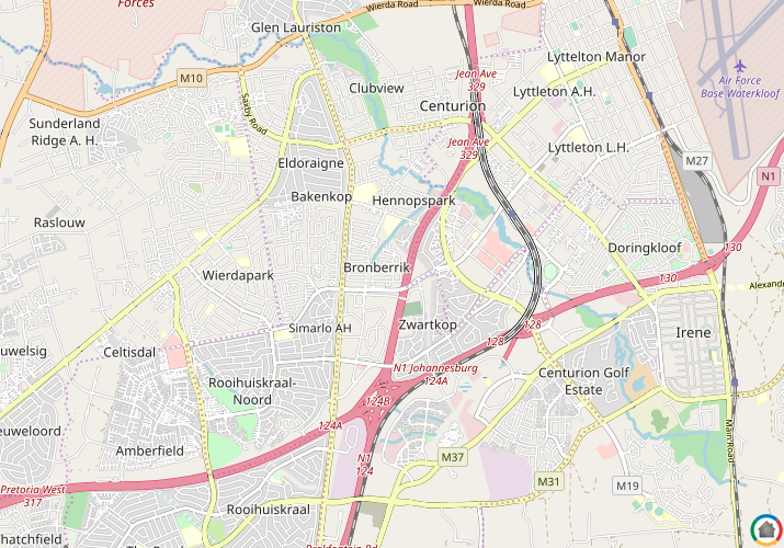 Map location of Hennopspark